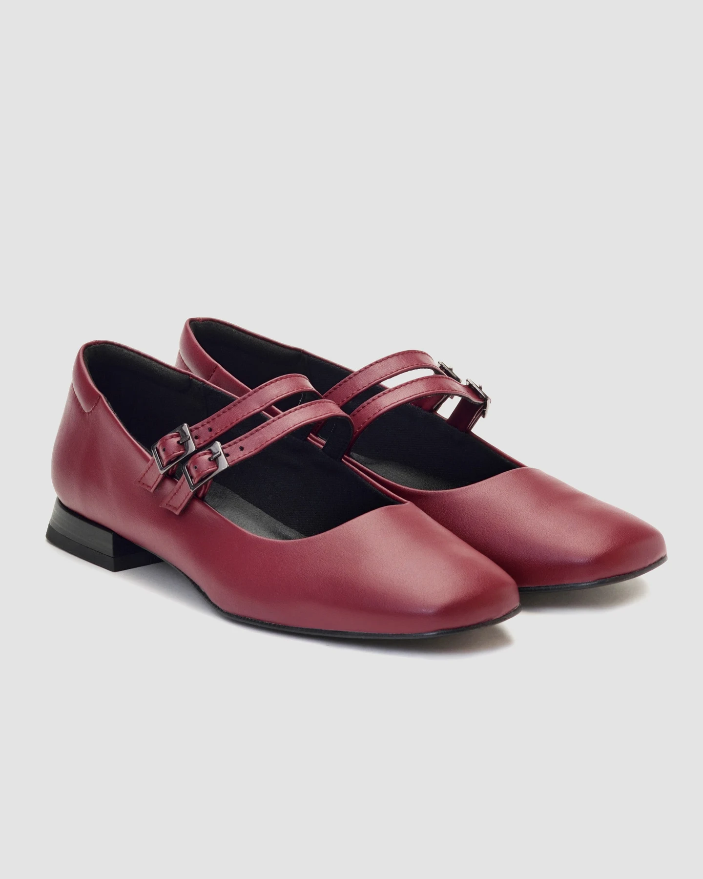 BOHEMA Damen vegan Ballerinas Mary Jane Kirsche – Ansicht 2