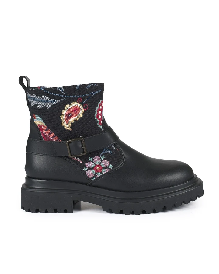 Risorse Future Damen vegan Stiefel Terry Nero Chip Schwarz