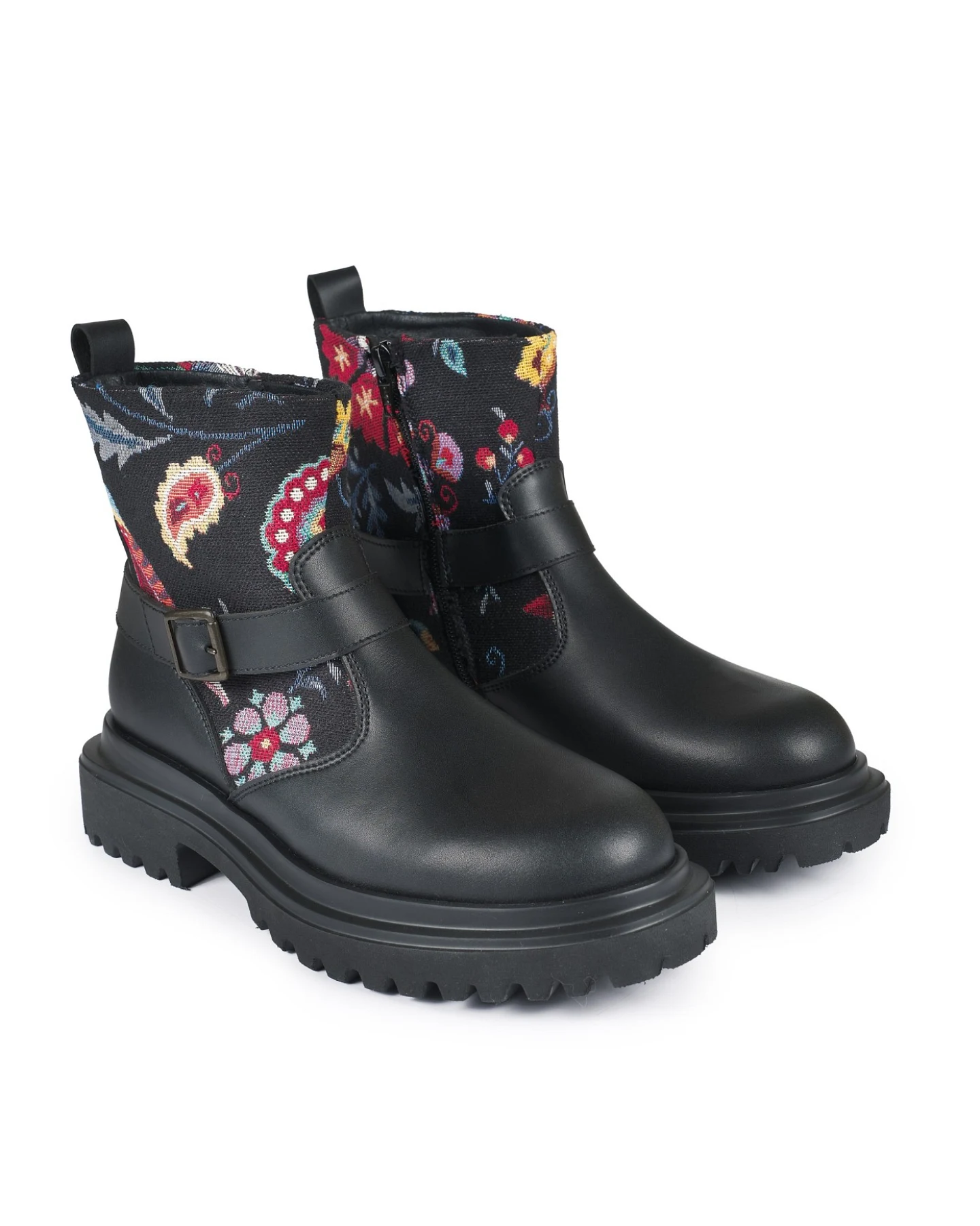 Risorse Future Damen vegan Stiefel Terry Nero Chip Schwarz – Ansicht 2