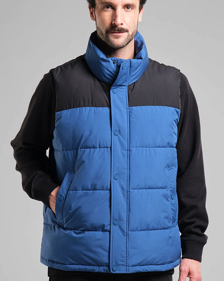 DEDICATED Herren vegan Bodywarmer Puffer Blau