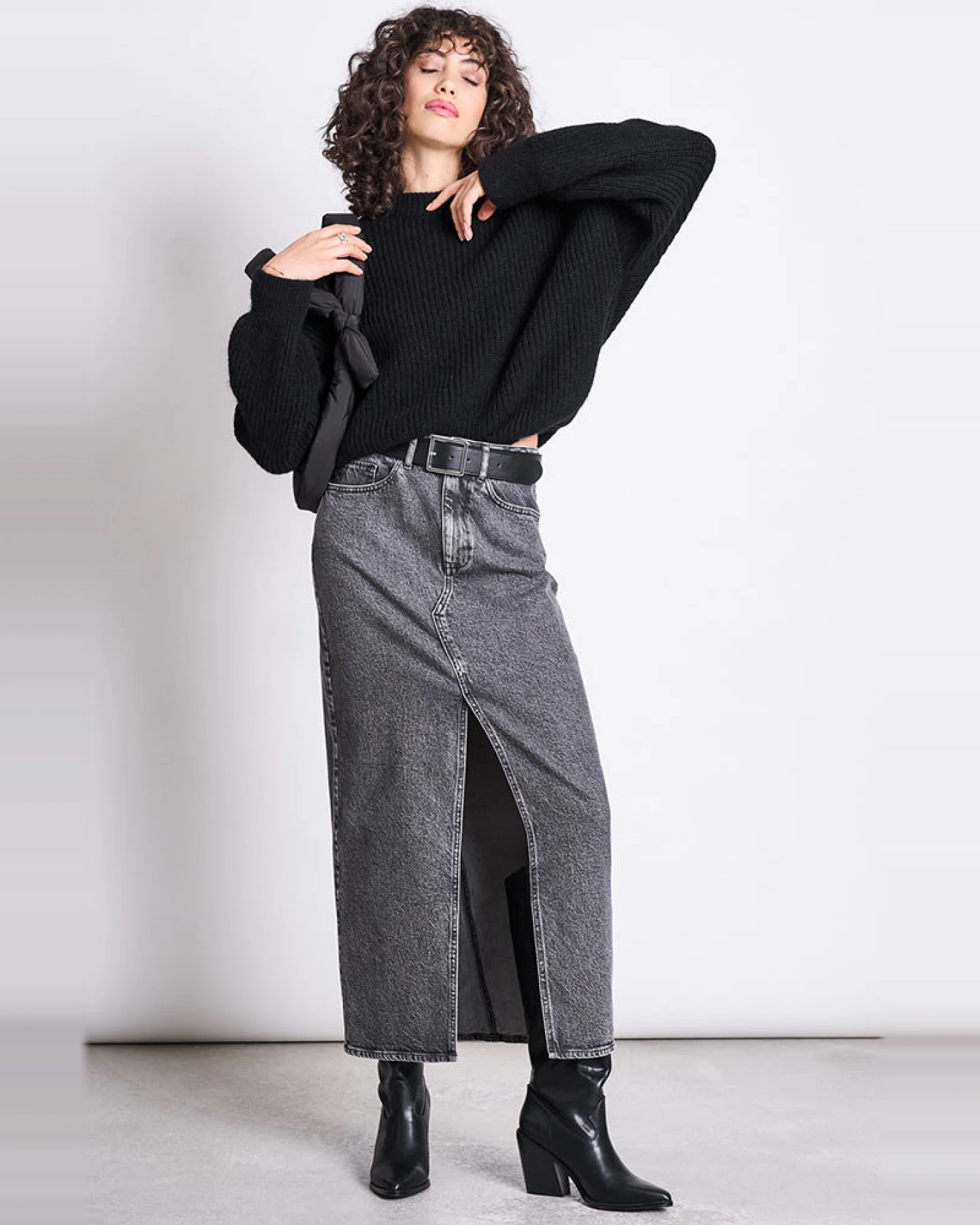 JAN 'N JUNE Damen vegan Rock Luce Denim Hellgrau – Ansicht 2