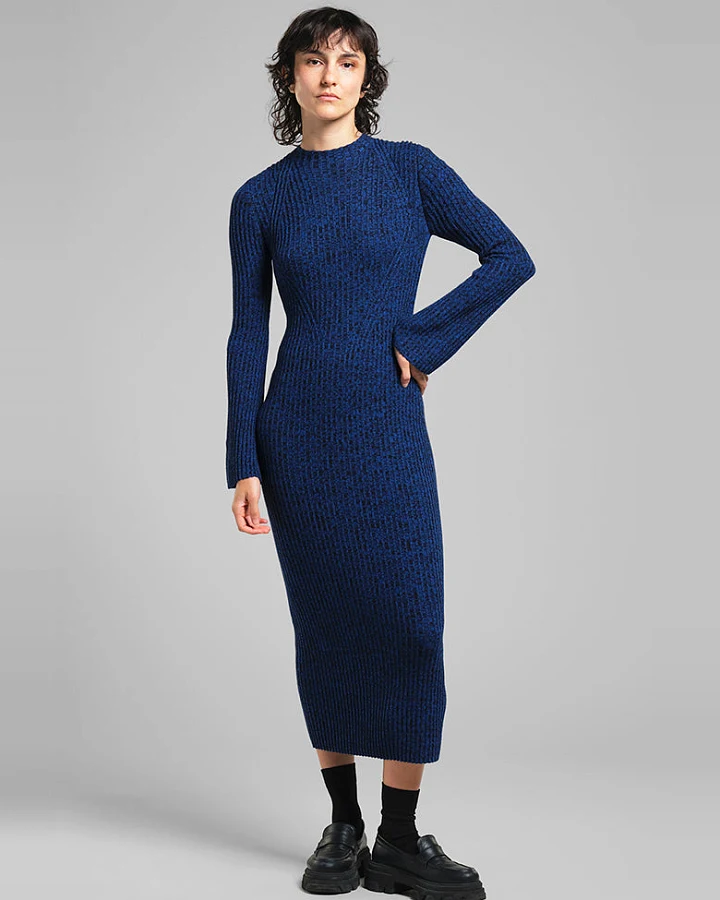 DEDICATED Damen vegan Kleid Vamlingbo Blau