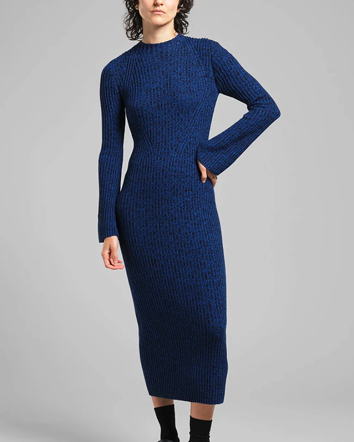 DEDICATED Damen vegan Kleid Vamlingbo Blau
