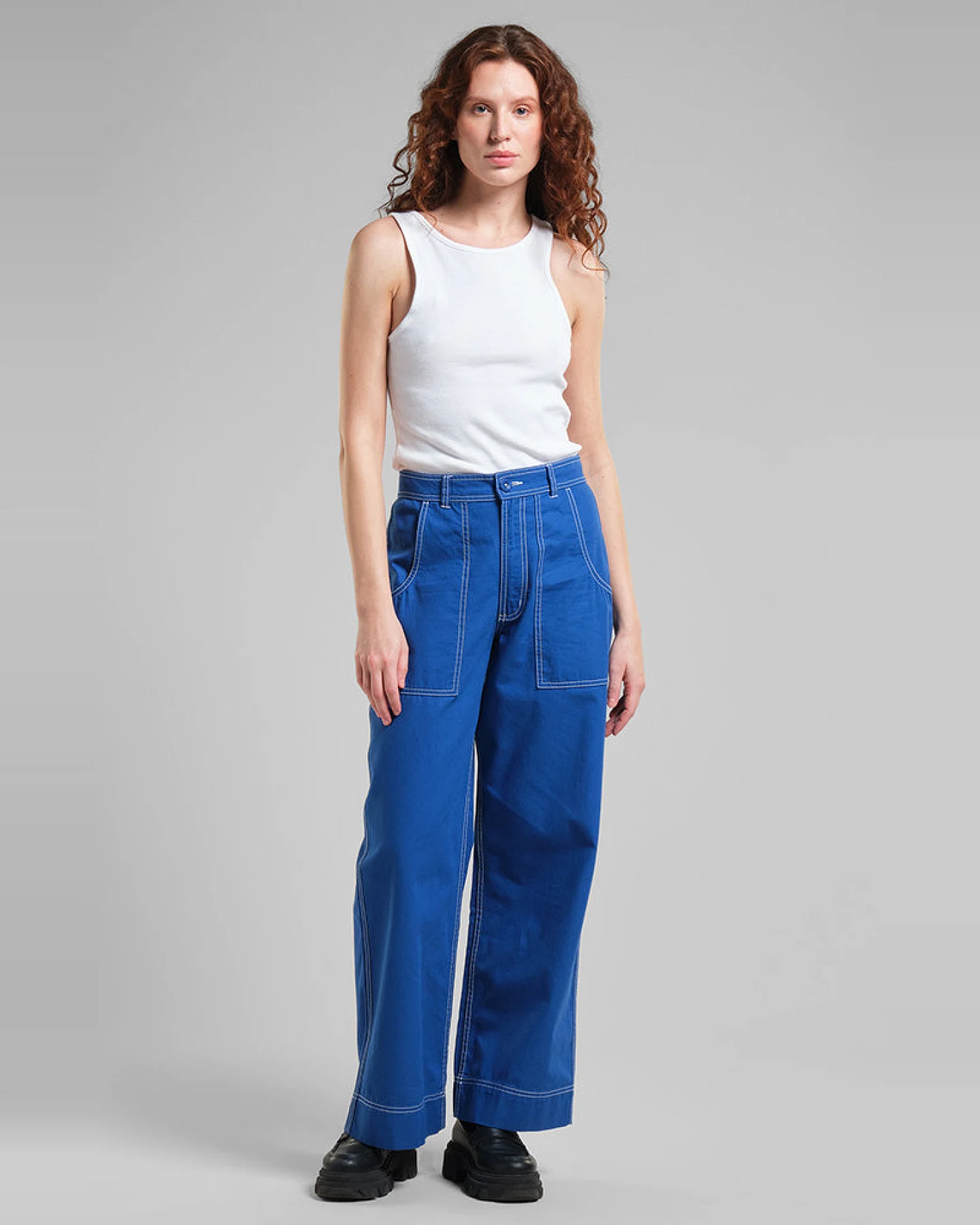 DEDICATED Damen vegan Hose Vara Surf Blue – Ansicht 2