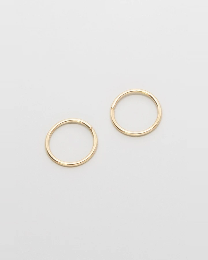 fejn Damen vegan Mini Hoop Glänzend Massiv Gelbgold