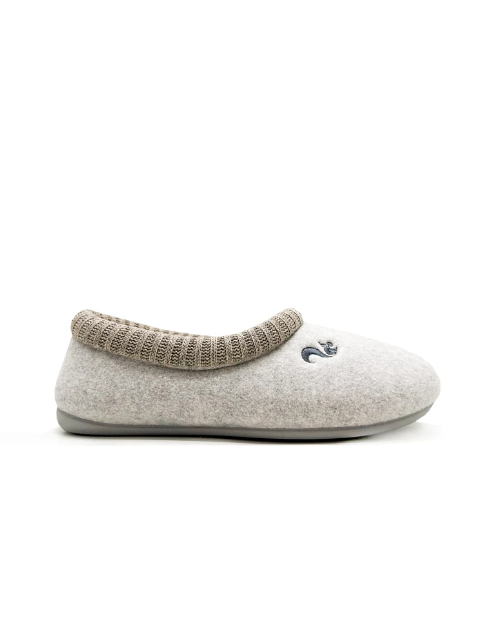 thies Damen vegan Hausschuhe Cozy Home Hellgrau (W/X)