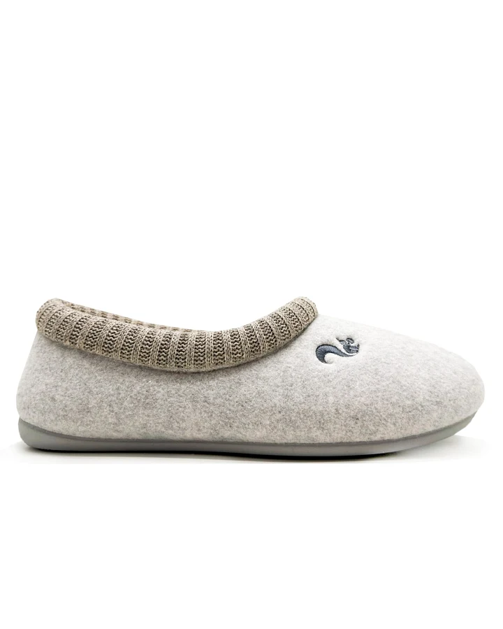 thies Damen vegan Hausschuhe Cozy Home Hellgrau (W/X)