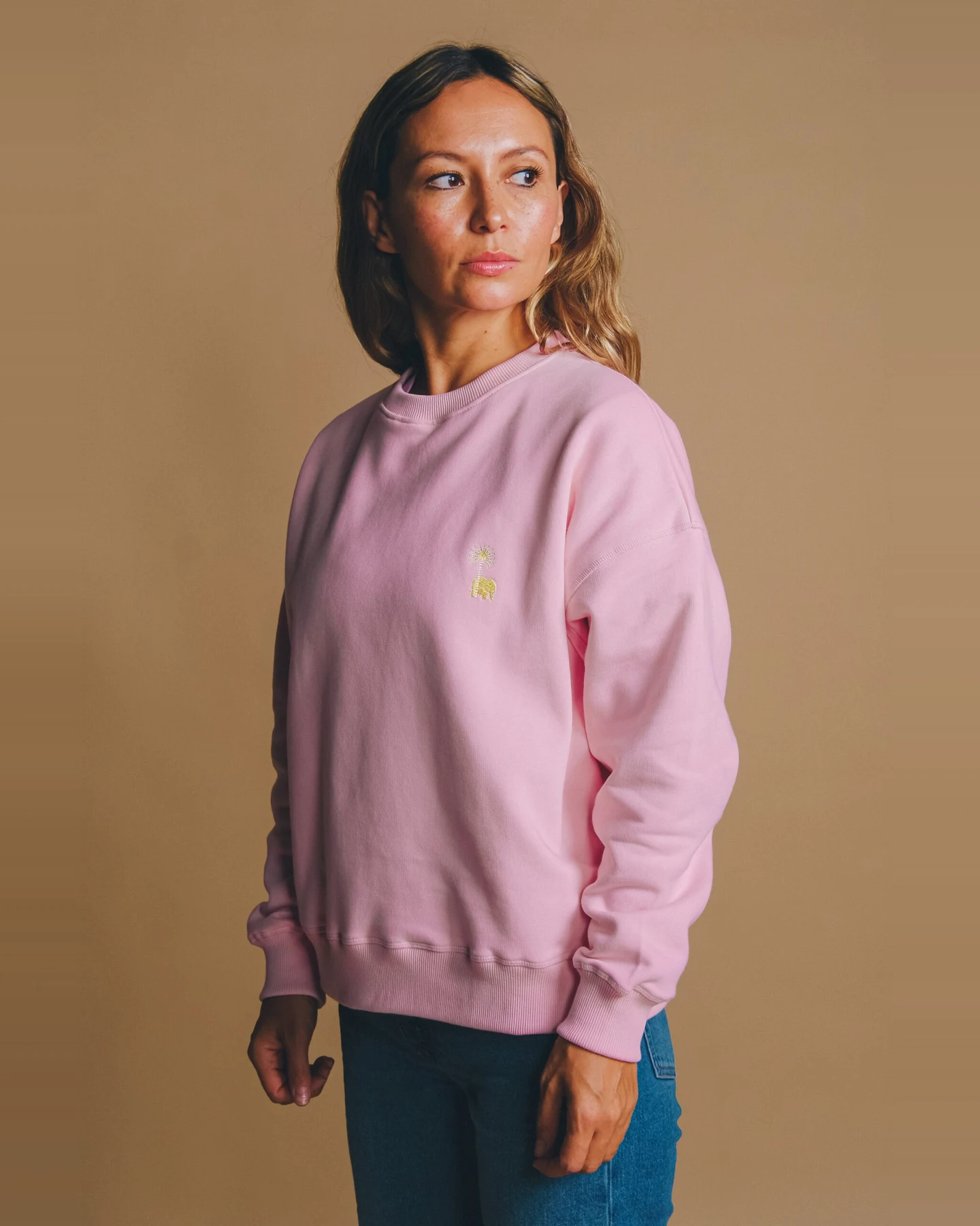 Trendsplant Damen vegan Pullover Essential Oversized Gum Pink – Ansicht 2