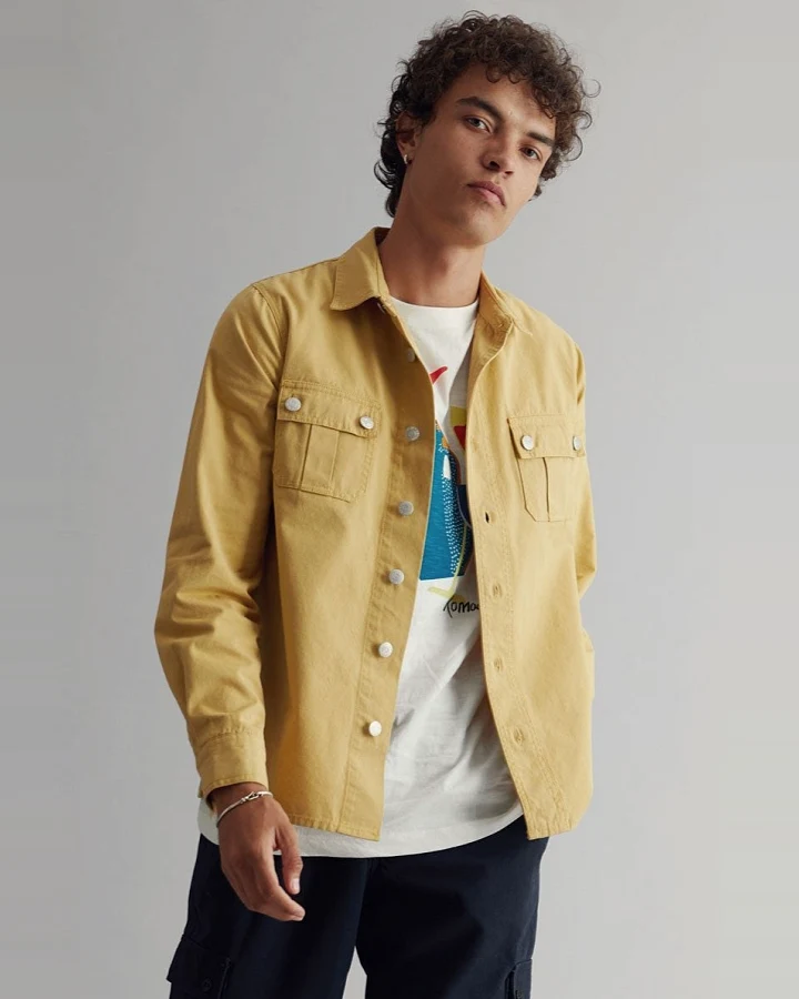 KOMODO Herren vegan Overshirt Jean Sand