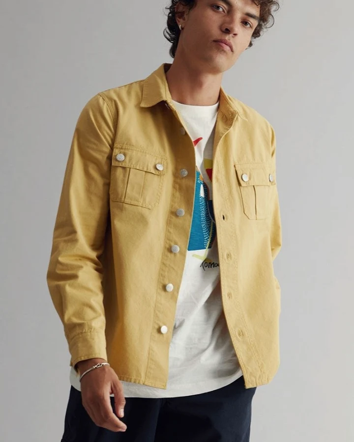 KOMODO Herren vegan Overshirt Jean Sand