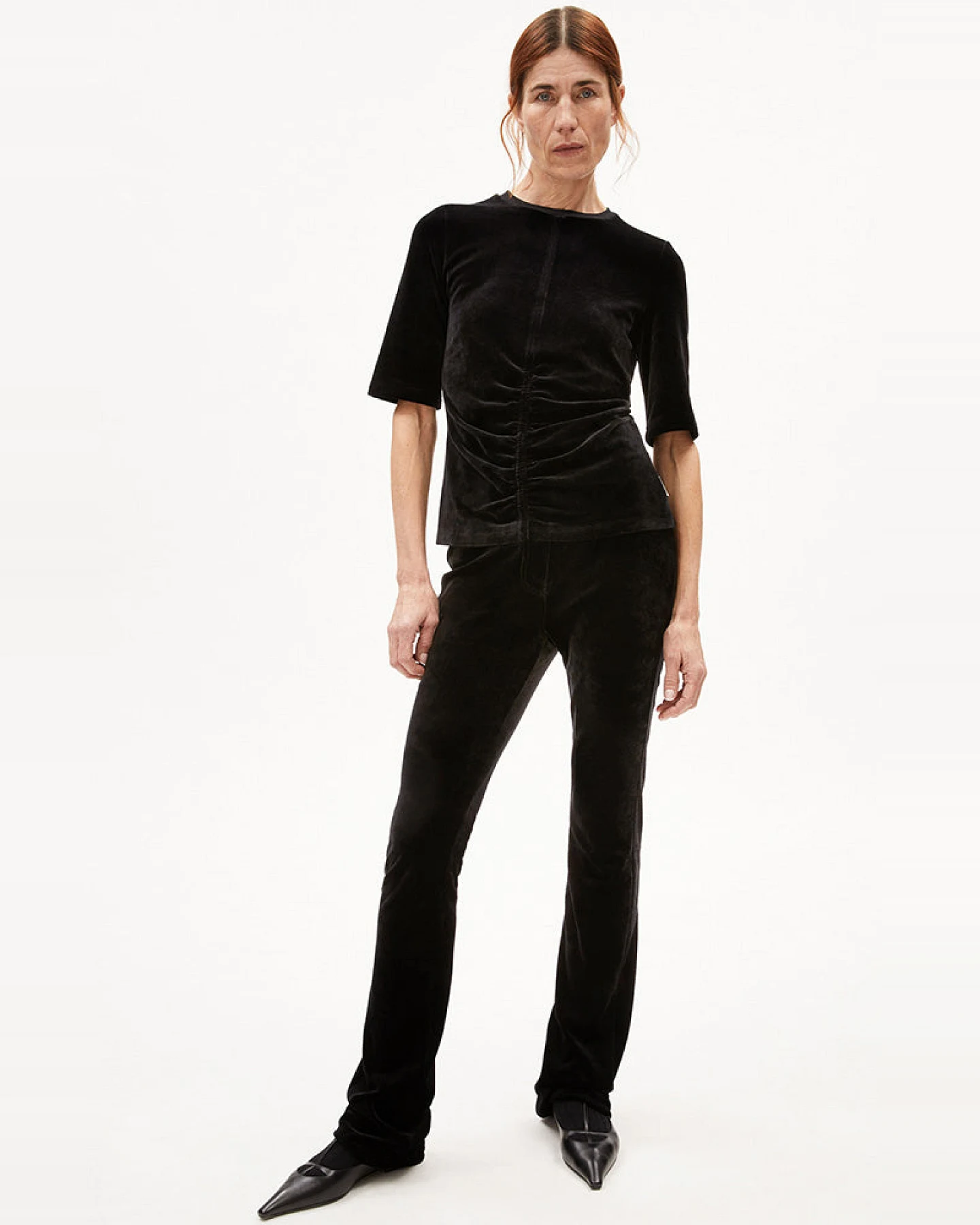 ARMEDANGELS Damen vegan Hose Ronjaal Schwarz – Ansicht 2