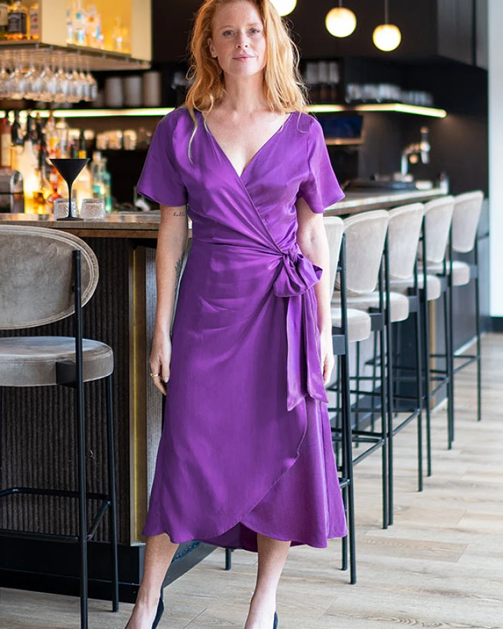 Sophie Stone Damen vegan Partykleid Lila