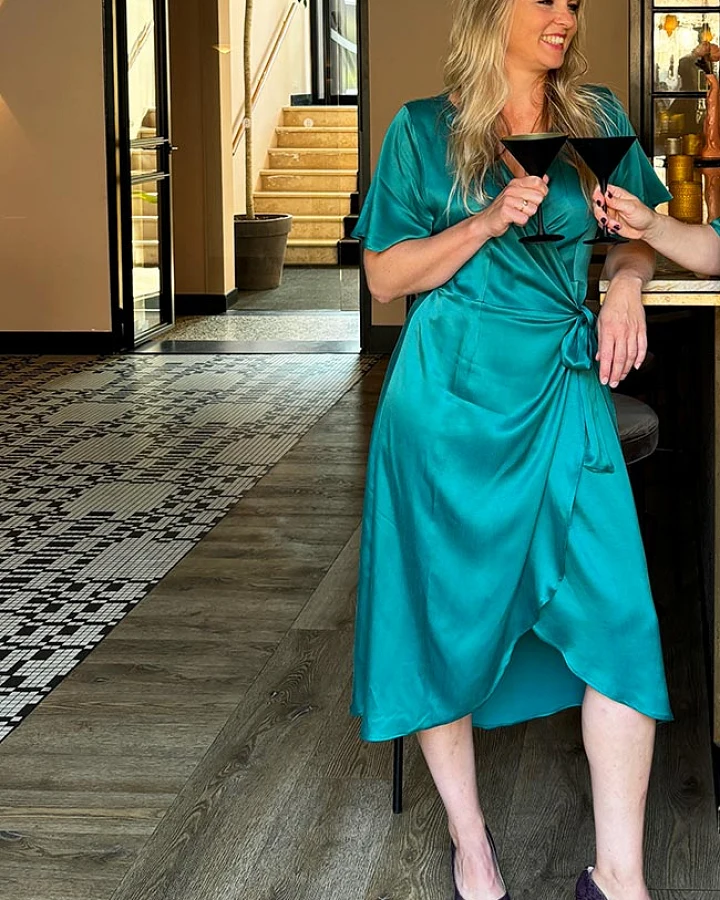 Sophie Stone Damen vegan Partykleid Türkis