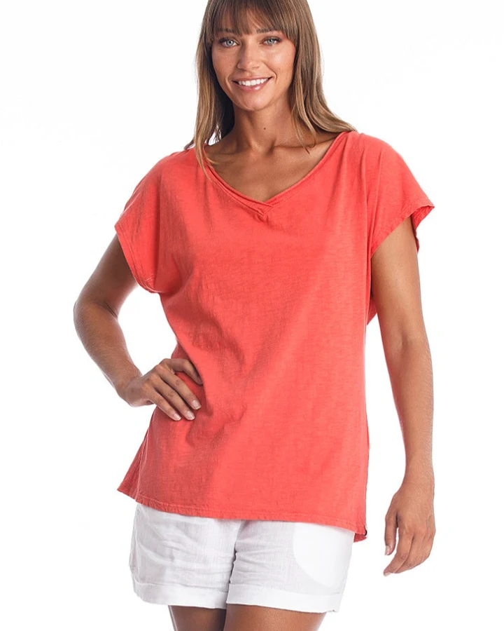 RAVENS VIEW IBIZA Damen vegan Oberteil Arizona Radian Red