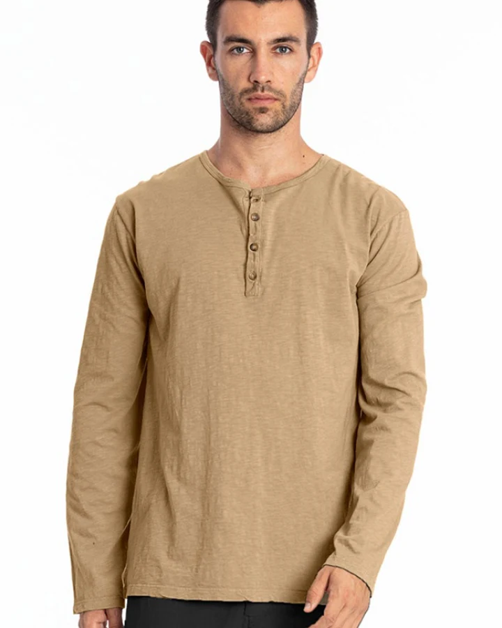 RAVENS VIEW IBIZA Herren vegan Tee Dylan Camel