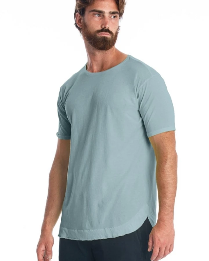 RAVENS VIEW IBIZA Herren vegan Tee Rick Curved Chinois Grün