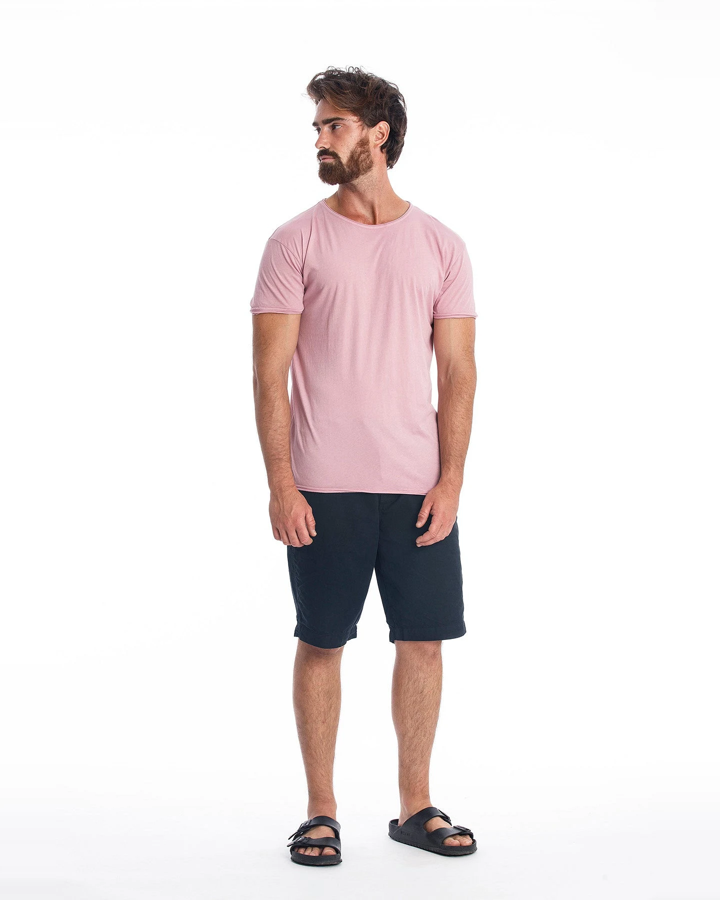 RAVENS VIEW IBIZA Herren vegan T-Shirt Rundhalsausschnitt Wild Malva Rosa – Ansicht 2