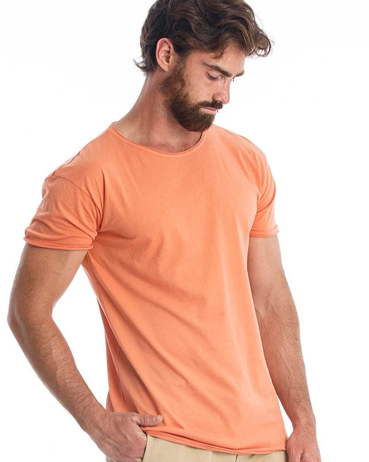 RAVENS VIEW IBIZA Herren vegan T-Shirt Rundhalsausschnitt Wild Apricot