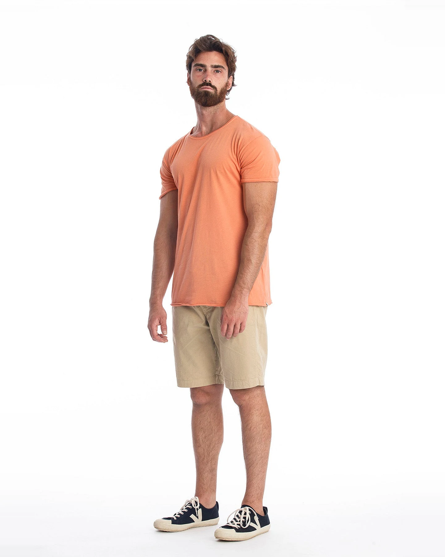RAVENS VIEW IBIZA Herren vegan T-Shirt Rundhalsausschnitt Wild Apricot – Ansicht 2