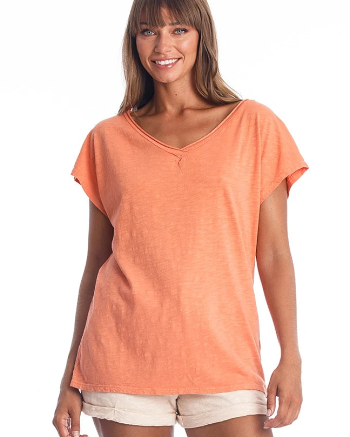 RAVENS VIEW IBIZA Damen vegan Top Arizona Apricot