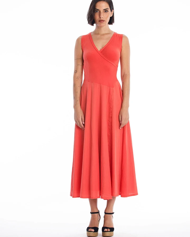 RAVENS VIEW IBIZA Damen vegan Kleid Veronika Ns Radiant Red