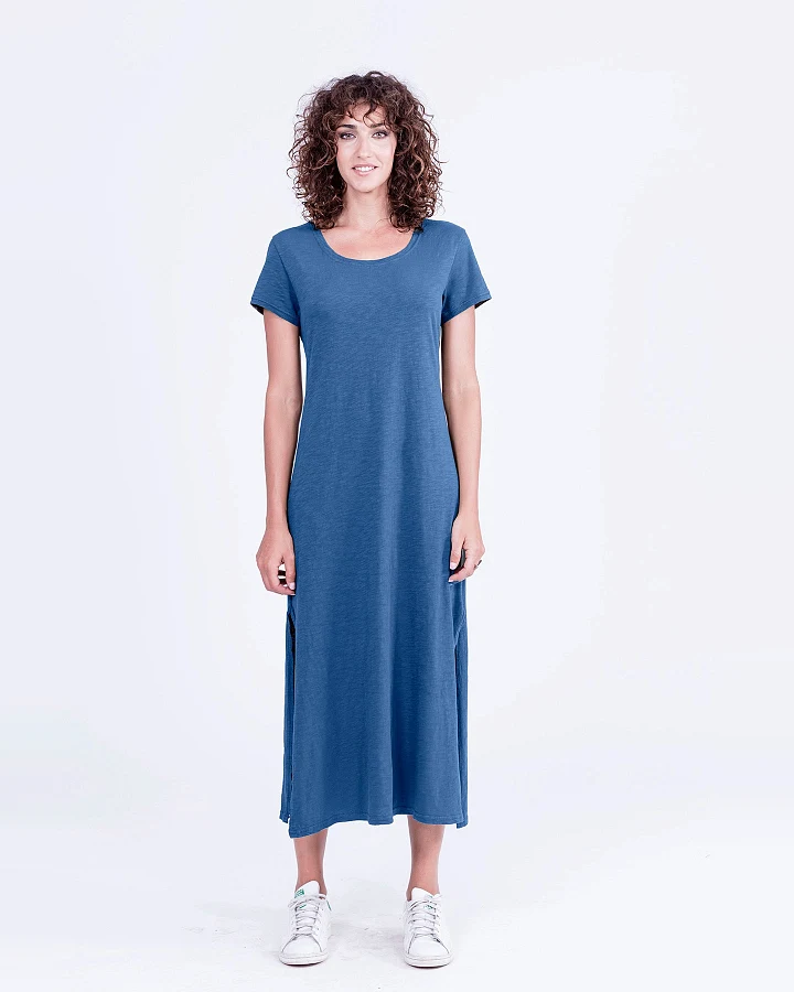RAVENS VIEW IBIZA Damen vegan Kleid Uma Indigoblau