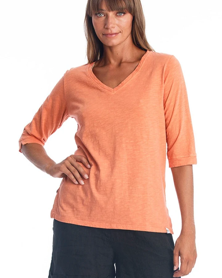 RAVENS VIEW IBIZA Damen vegan Top Lisa Aprikose