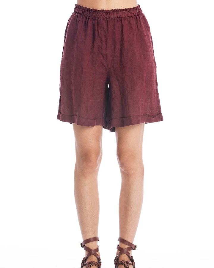 RAVENS VIEW IBIZA Damen vegan Shorts Lang Creta Dunkel Granat
