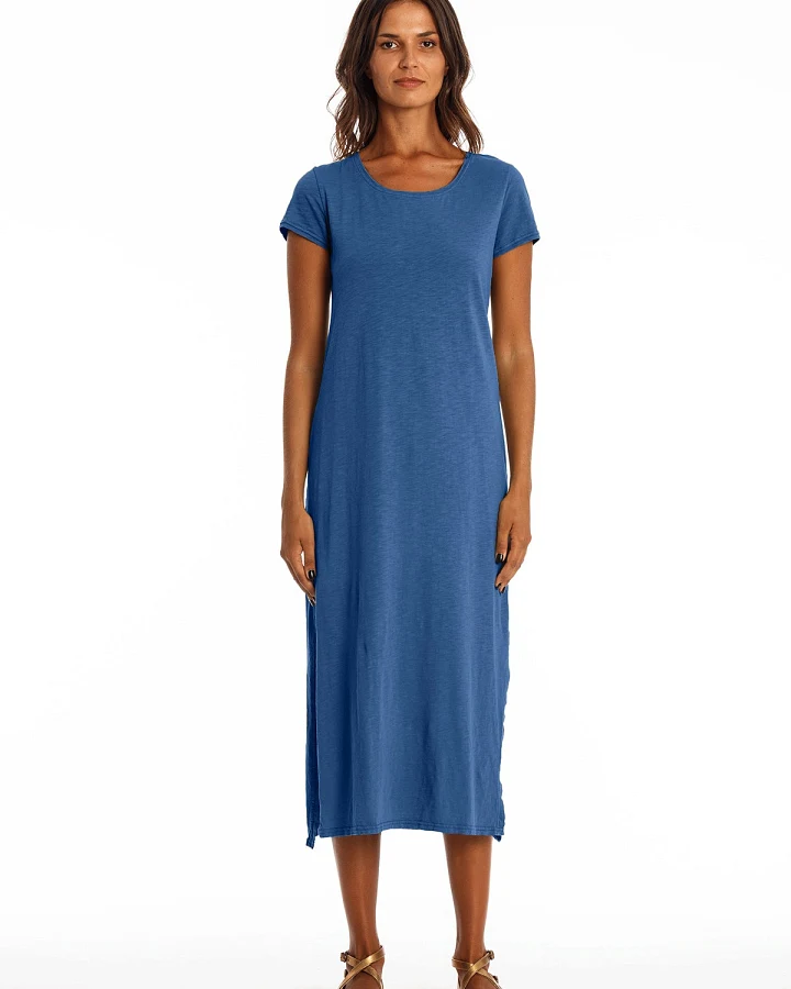 RAVENS VIEW IBIZA Damen vegan Kleid Lara Indigoblau