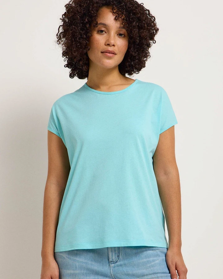 T-Shirt mit überschnittener Schulter