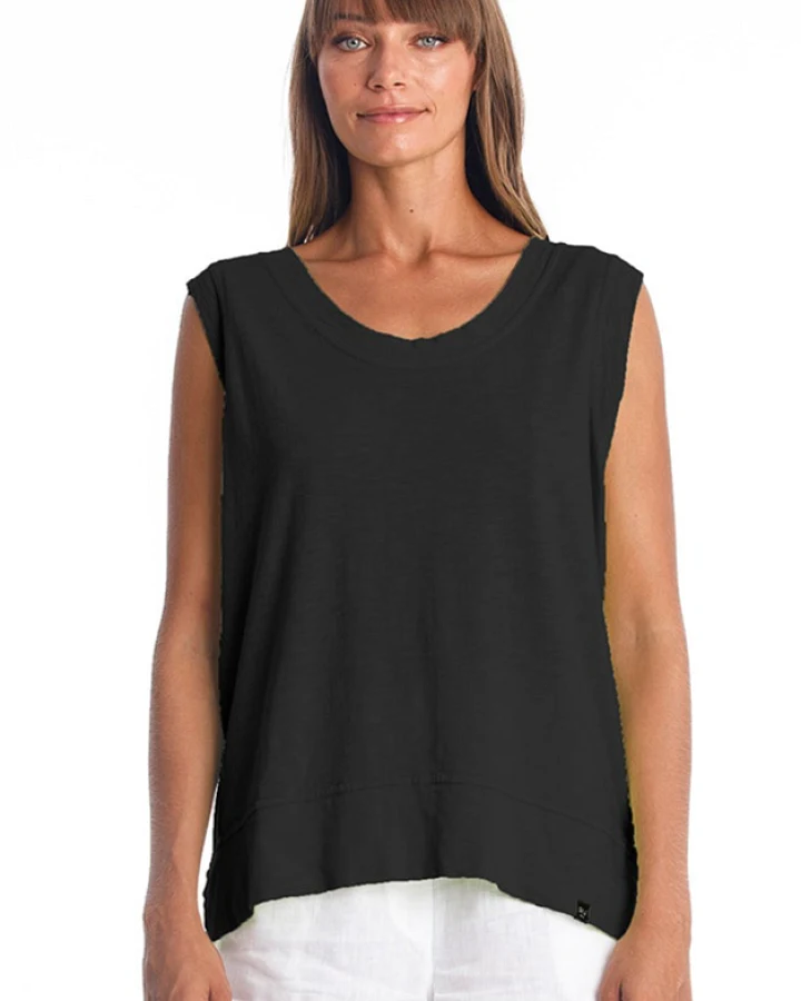 RAVENS VIEW IBIZA Damen vegan Top Ivy Ns Schwarz