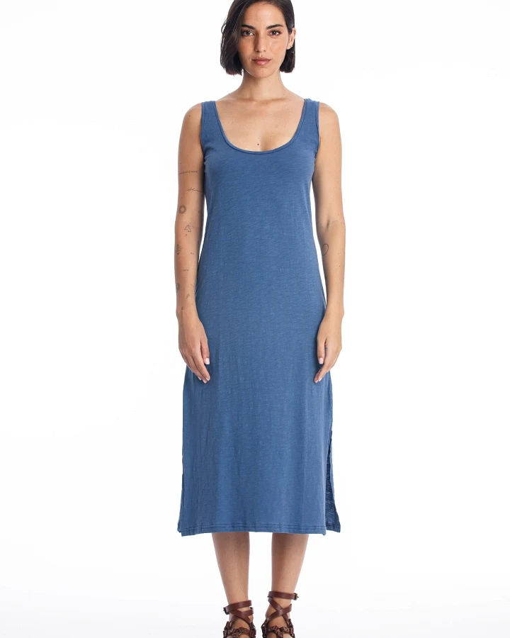 RAVENS VIEW IBIZA Damen vegan Kleid Demi Indigoblau