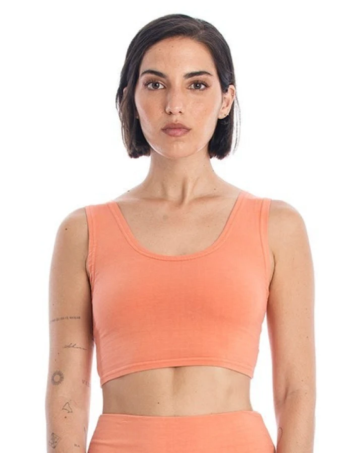 RAVENS VIEW IBIZA Damen vegan Yoga Top Aprikose