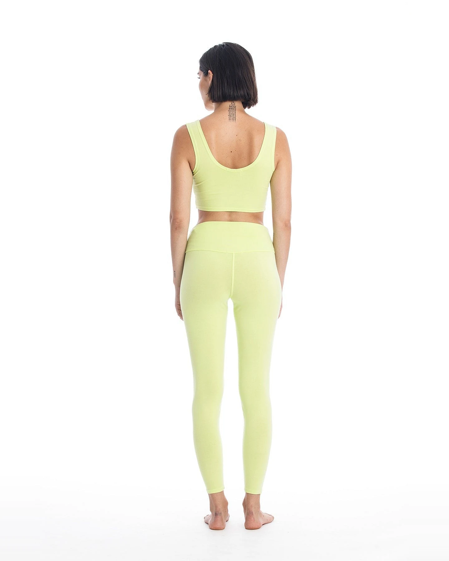 RAVENS VIEW IBIZA Damen vegan Yoga Top Limonengelb – Ansicht 2