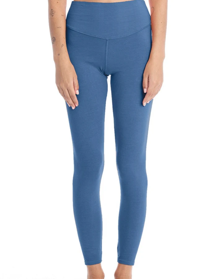 RAVENS VIEW IBIZA Damen vegan Legging Yoga Plus Indigoblau
