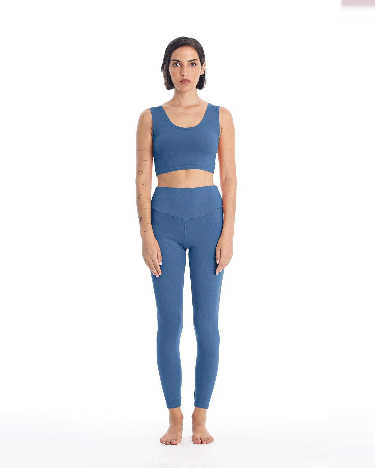 RAVENS VIEW IBIZA Damen vegan Legging Yoga Plus Indigoblau – Ansicht 2