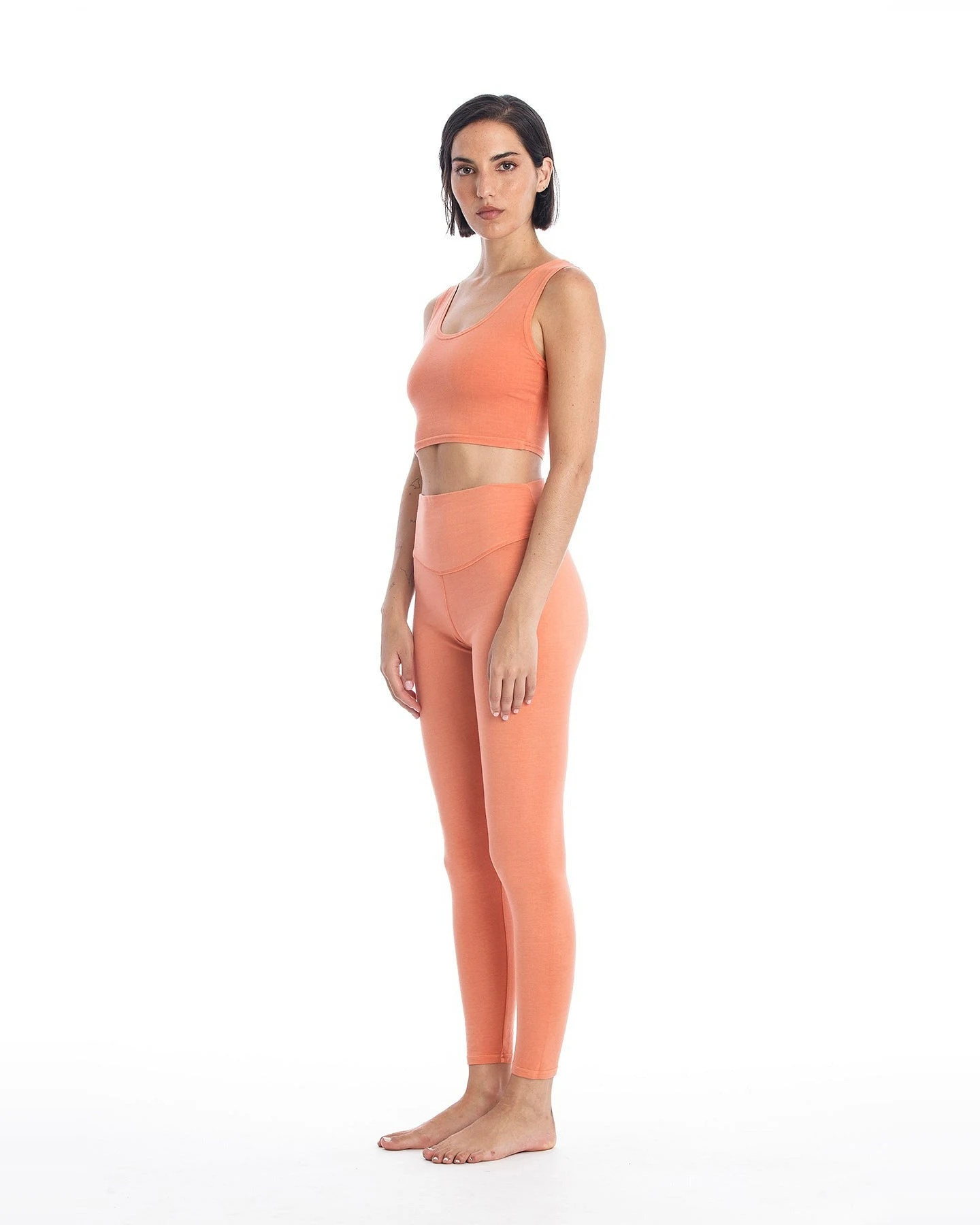 RAVENS VIEW IBIZA Damen vegan Legging Yoga Plus Apricot – Ansicht 2