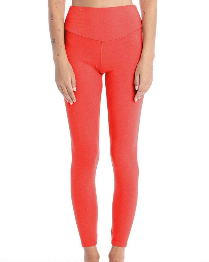 RAVENS VIEW IBIZA Damen vegan Legging Yoga Plus Radiant Red
