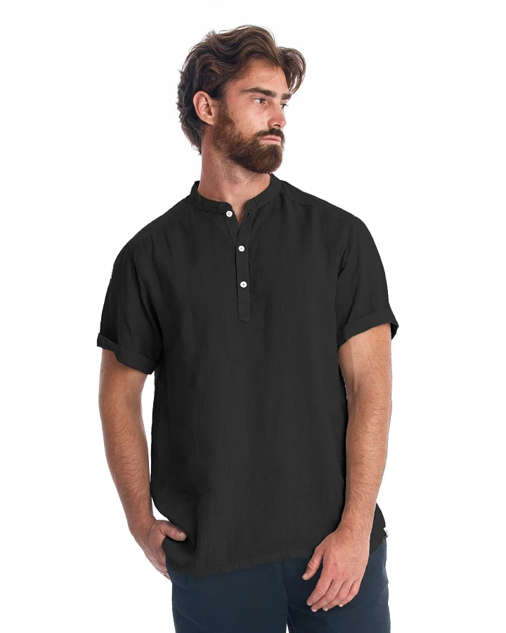 RAVENS VIEW IBIZA Herren vegan Shirt Brad Schwarz