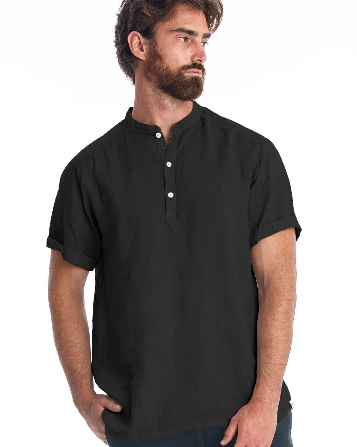 RAVENS VIEW IBIZA Herren vegan Shirt Brad Schwarz