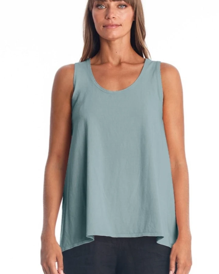 RAVENS VIEW IBIZA Damen vegan Top Easy Chinois Grün