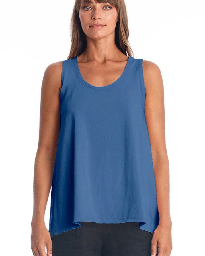 RAVENS VIEW IBIZA Damen vegan Top Easy Indigoblau
