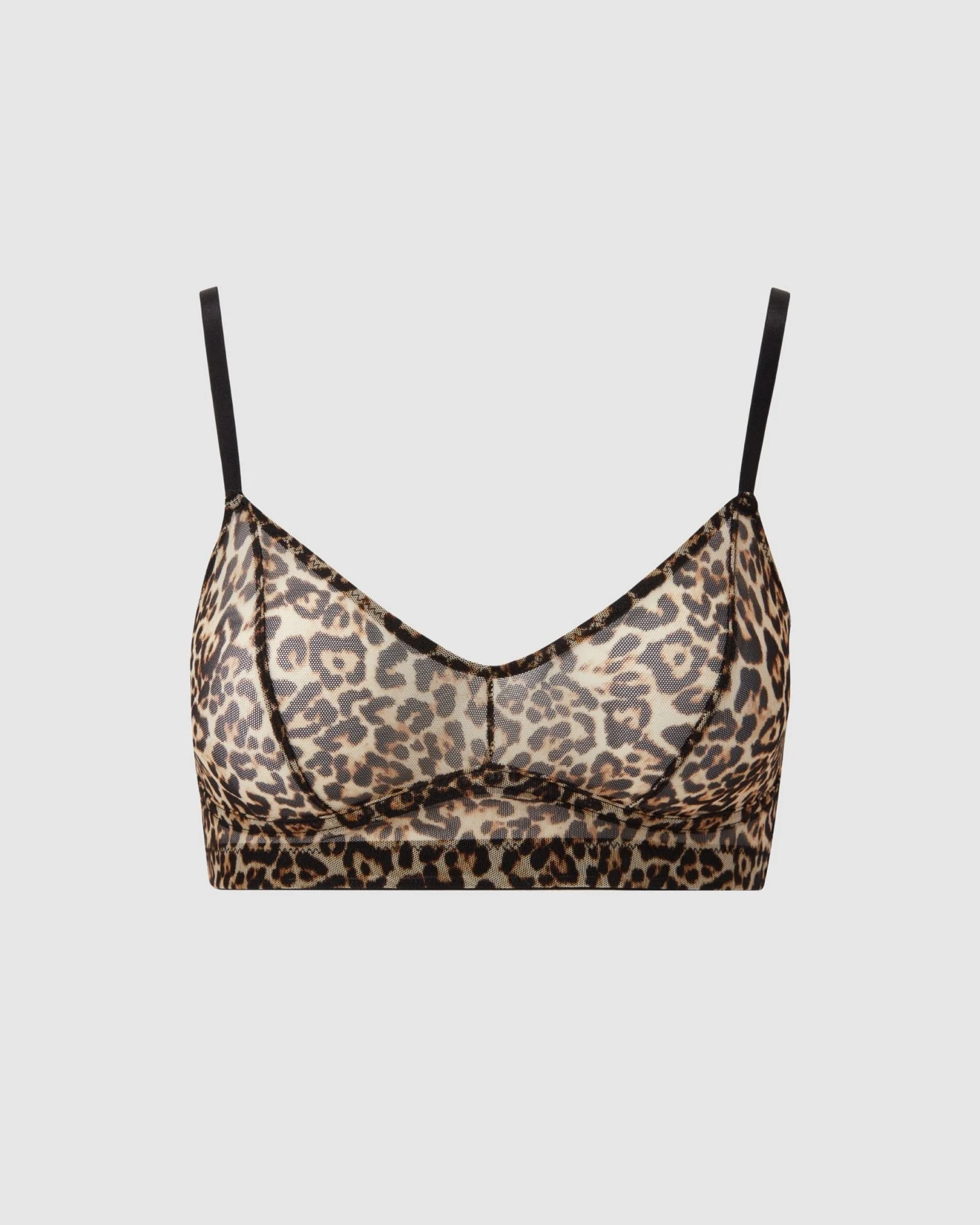 Understatement Damen vegan Mesh Balconette Leopard – Ansicht 2