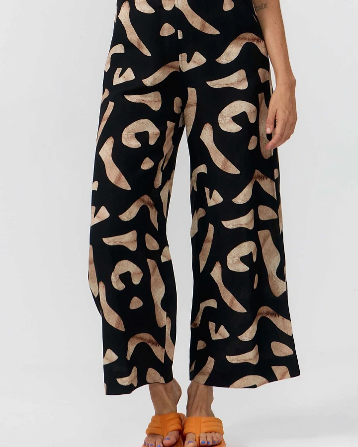 Hose Hatta Print Stones Schwarz