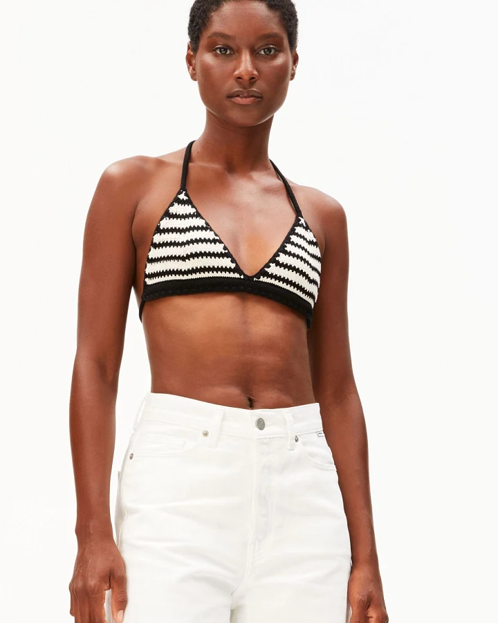 Produktseite: Stricktop Stripe Bikini Schwarz