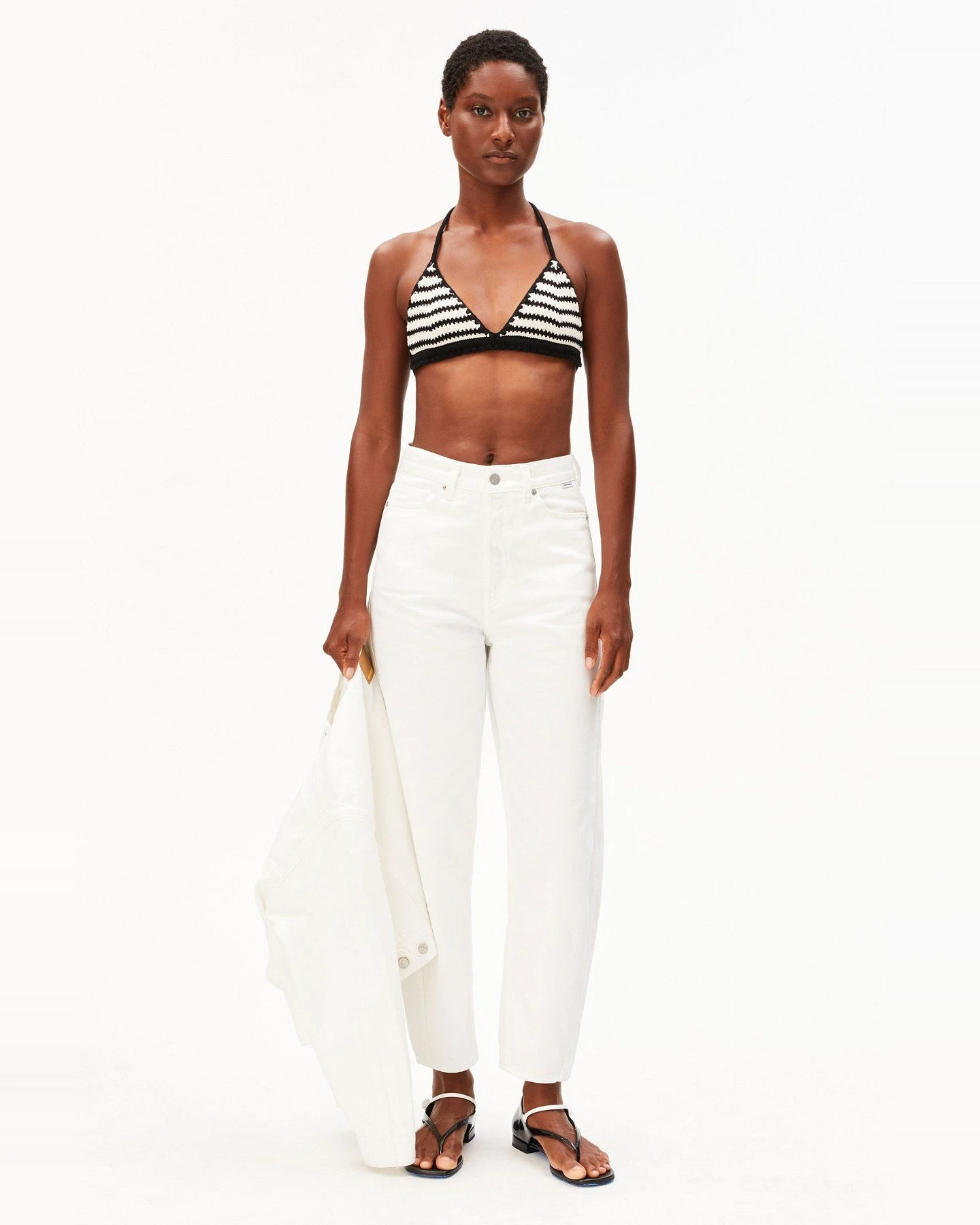 Stricktop Stripe Bikini Schwarz – Ansicht 4