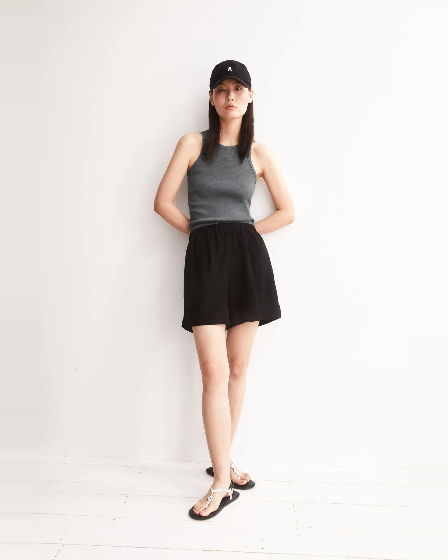 Shorts Linen Blend Schwarz – Ansicht 5