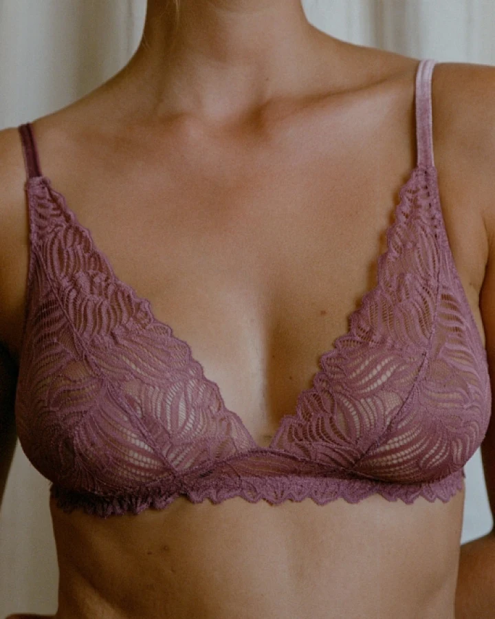 Nénés Damen vegan Bralette Triangle Eden Plum