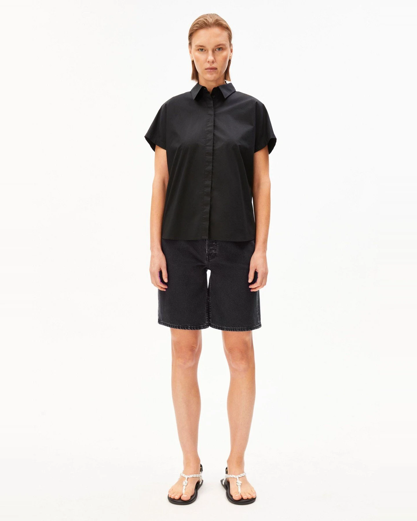 Jeansshorts Thalinaa Ebony Black – Ansicht 2