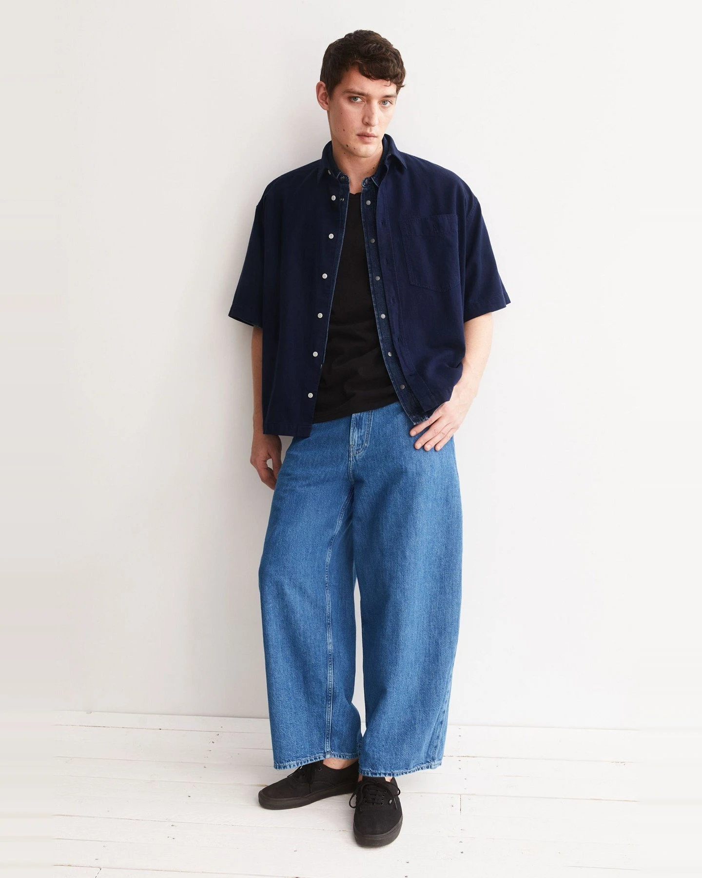 Hemd Lino Short Blau – Ansicht 3